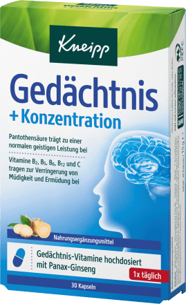 Xotira + konsentratsiya uchun 30 dona, 15 g